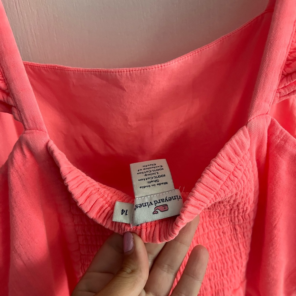 vineyard vines coral dress